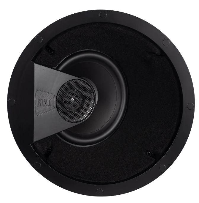 ELAC Vertex IC-VT61-W 6″ In-Ceiling 2 Way Speaker.  Image shows front angle