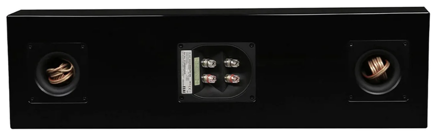ELAC Concentro Centre Channel Speaker in black. Back panel image