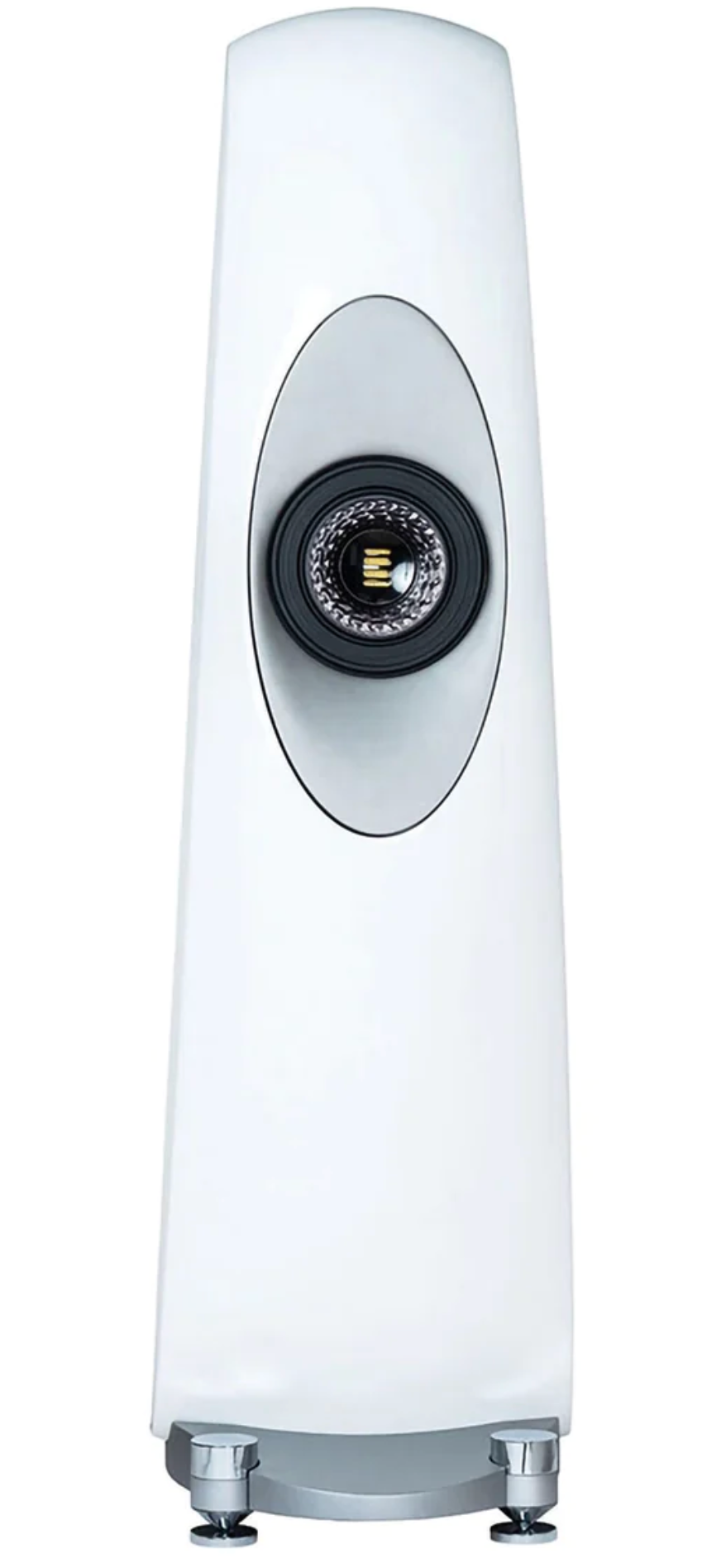 ELAC Concentro M Floorstanding Speakers in white.  Front  image