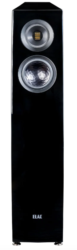 Elac Concentro S 507 Floorstanding Speakers in black. Image of single speaker front 