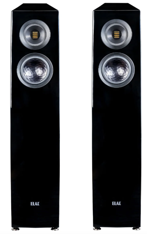 Elac Concentro S 507 Floorstanding Speakers in black. Image of pair