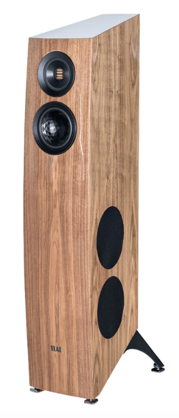 ELAC Concentro S 509 Floorstanding Speakers in Walnut. Angle