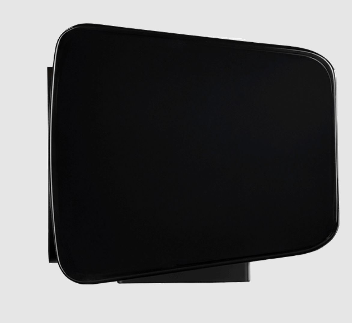 ELAC Vela CC401 Centre Speaker in black.  Side Image