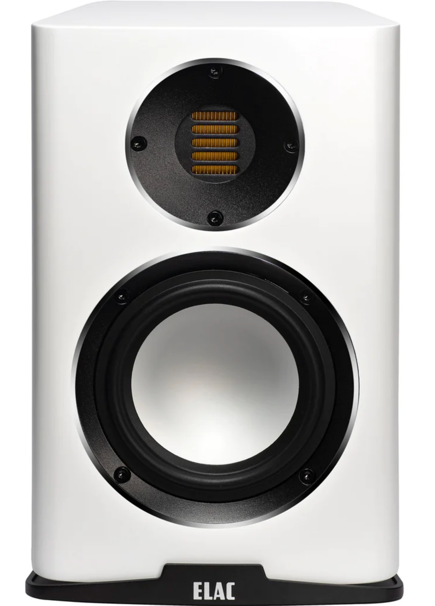 Elac Carina BS 243.4 Bookshelf Speakers white front no grille