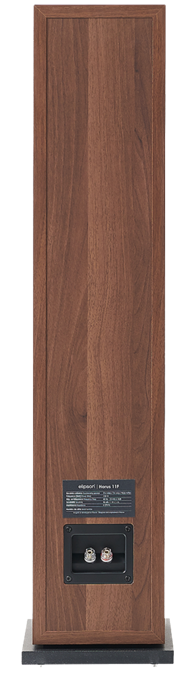 Elipson Horus 11F BT Active Floorstanding Speakers in Walnut, back of speaker