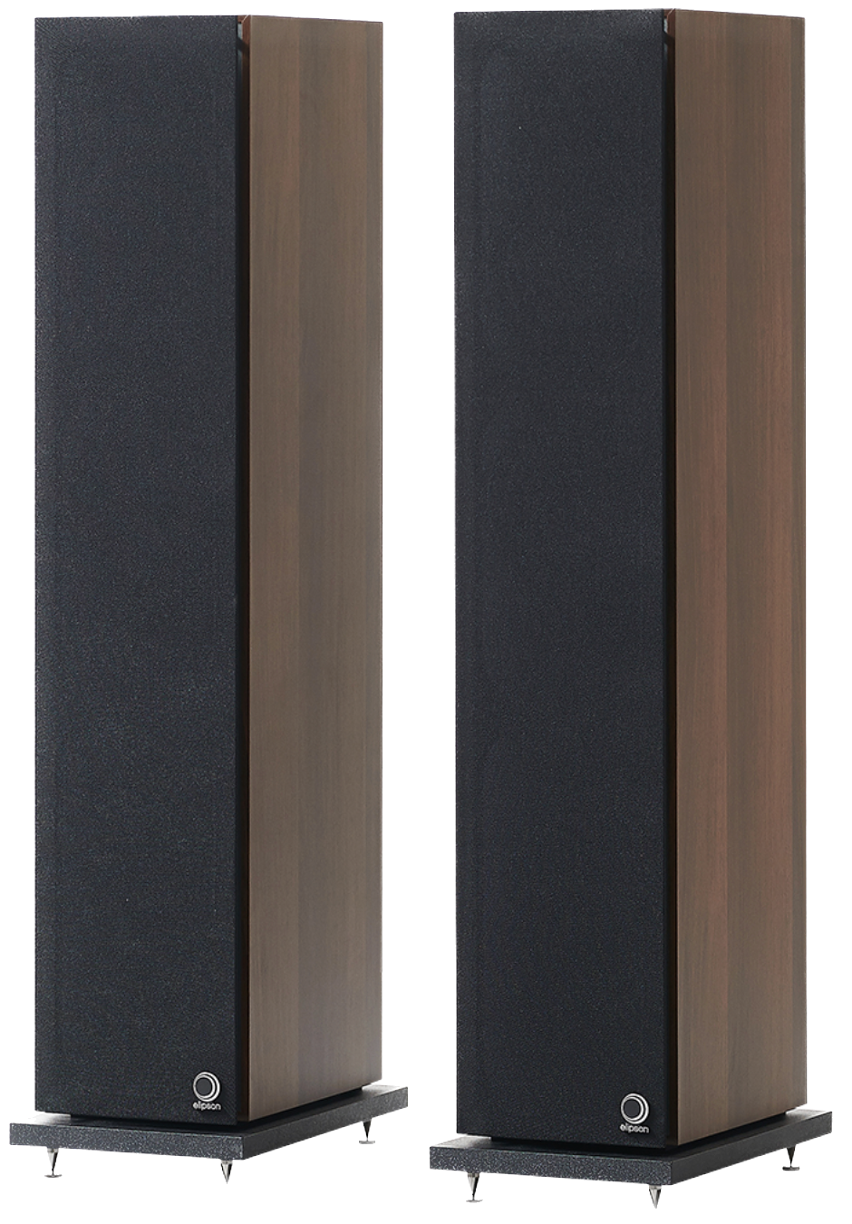 Elipson Horus 11F BT Active Floorstanding Speakers in Walnut with grilles