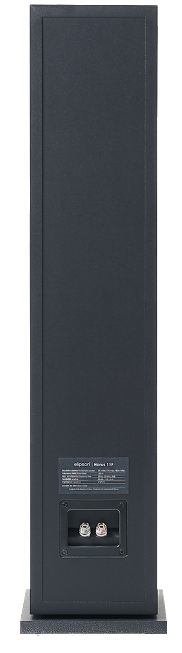 Elipson Horus 11F BT Active Floorstanding Speakers in Black, individual speaker, back