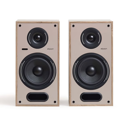Elipson Horus 6B BT Active Speakers in Light Wood, no Grille