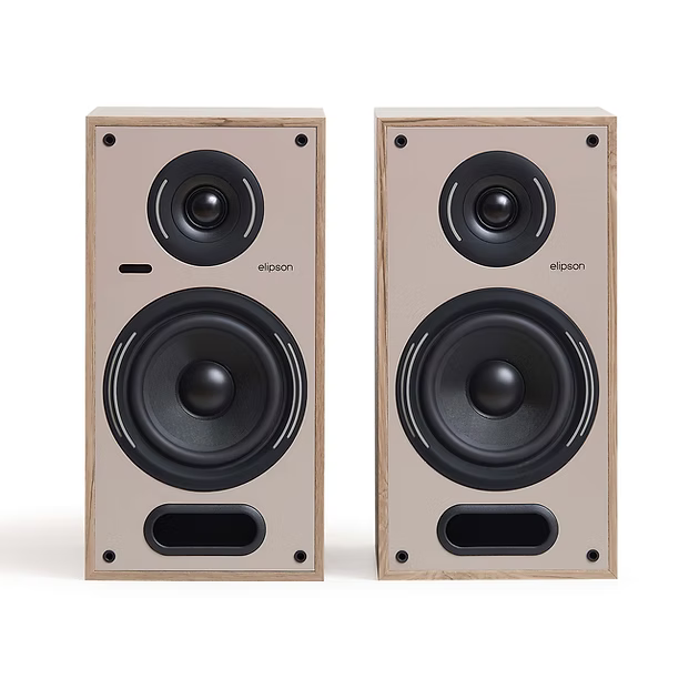 Elipson Horus 6B BT Active Speakers in Light Wood, no Grille