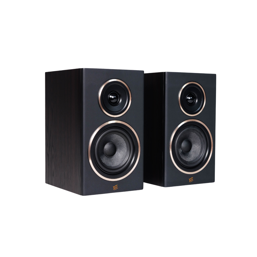 Encel Gelati Bookshelf Speakers in Birch Black without grilles