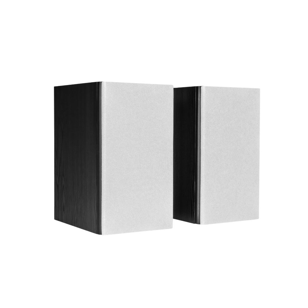 Encel Gelati Bookshelf Speakers in Birch Black with white grilles