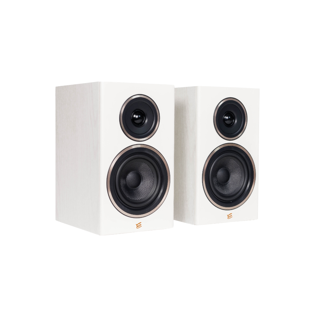 Encel Gelati Bookshelf Speakers in Vanilla White without grilles