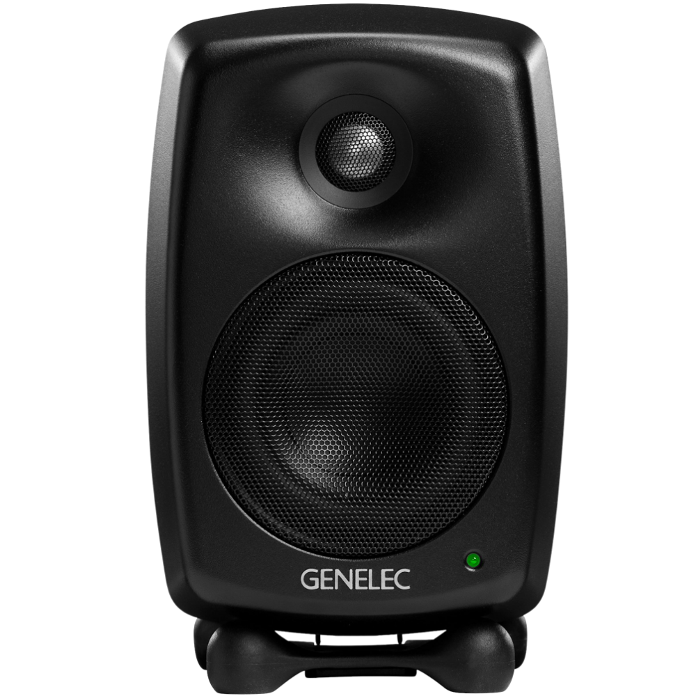 Genelec 8020D Two-Way  Active Studio Monitors.  Individual monitor shown in Special Order Black, front