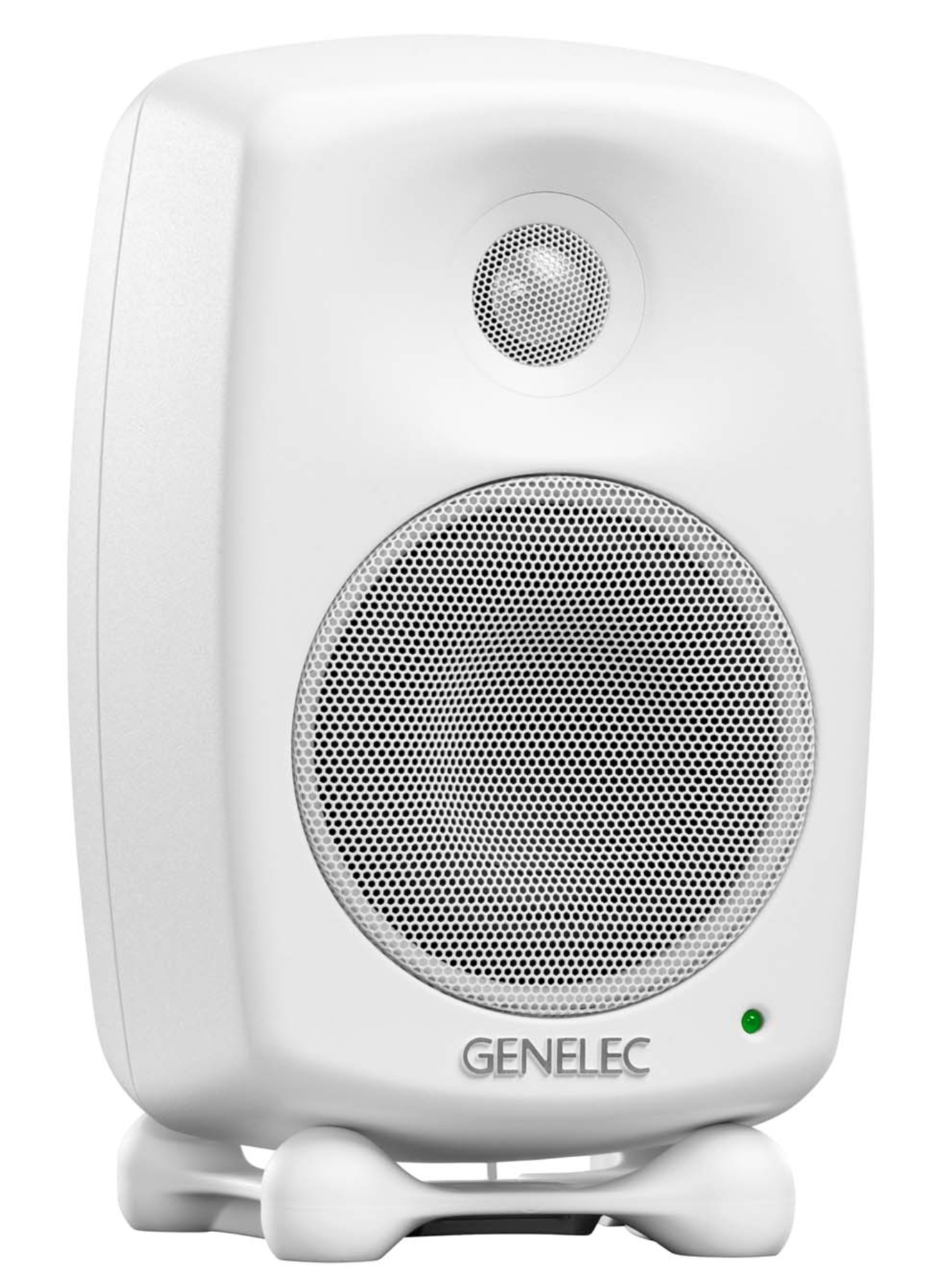Genelec 8320A SAM Active Studio Monitors in white - angled image