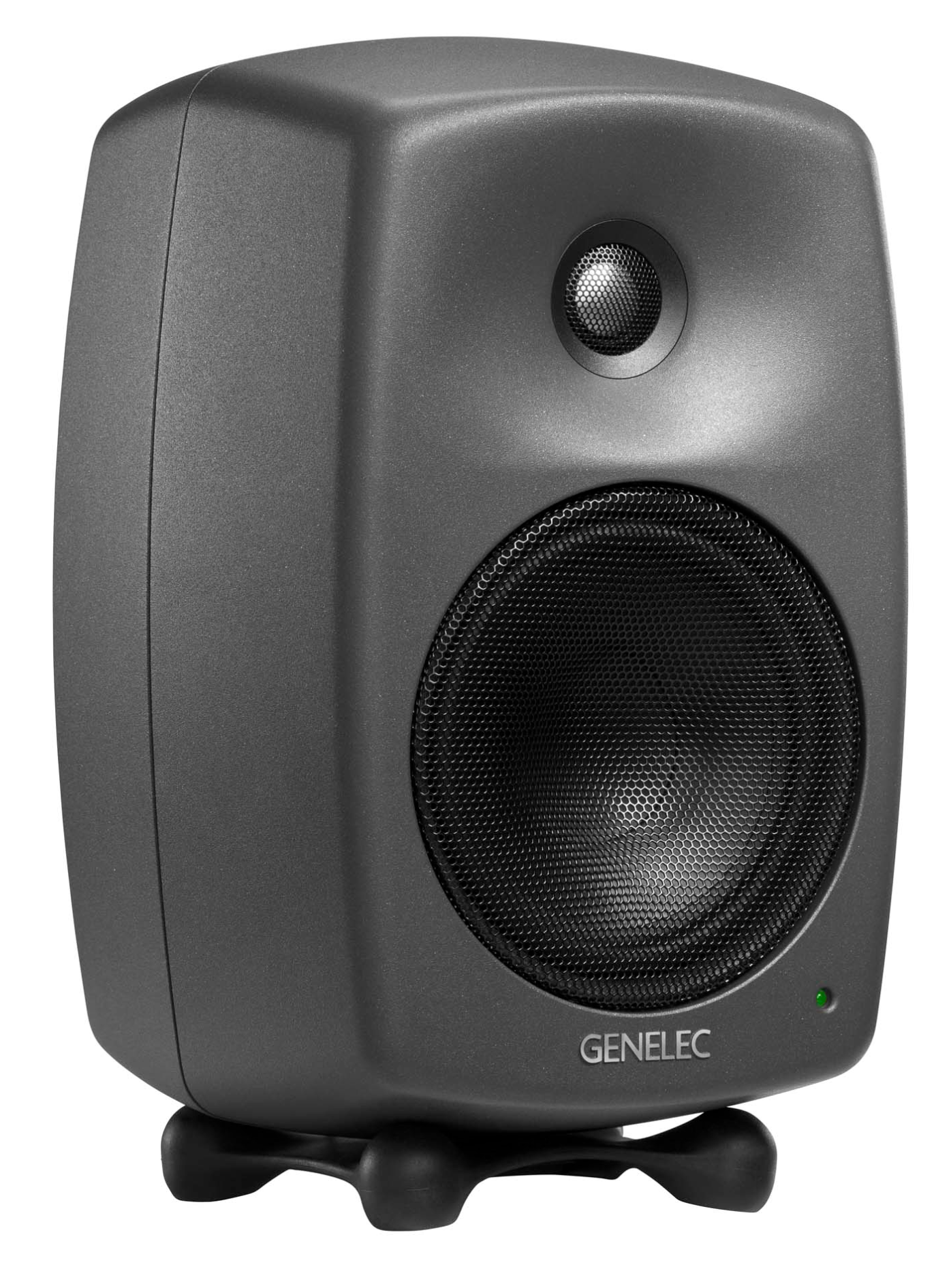 Genelec 8330A SAM Active Studio Monitors in dark gray - angled image