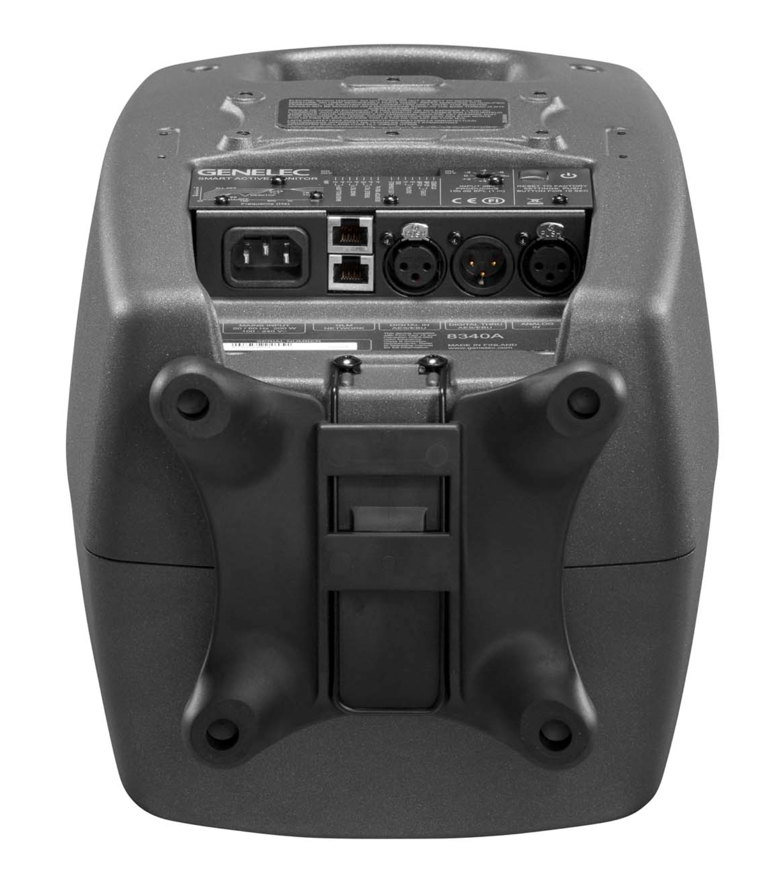 Genelec 8340A SAM Active Studio Monitor in Dark Gray - back and bottom image