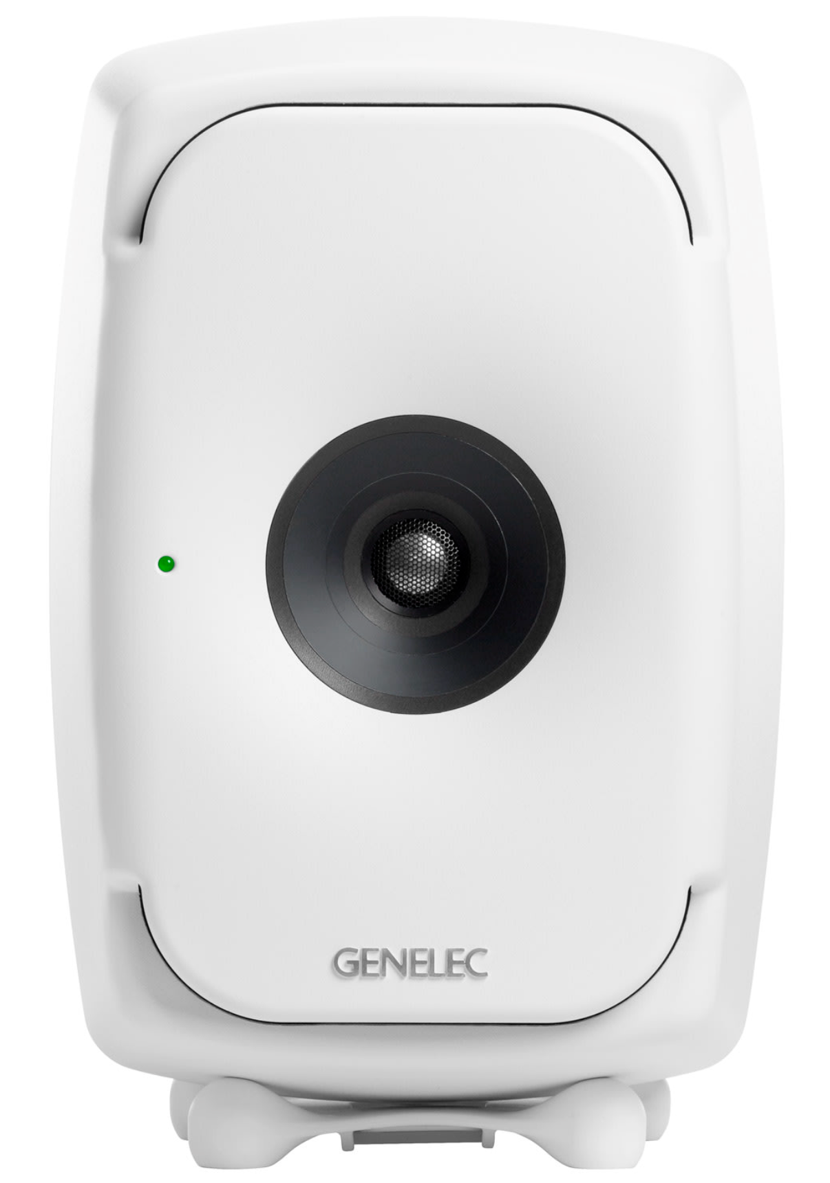Genelec 8341A SAM Active Studio Monitors in white.  Front image