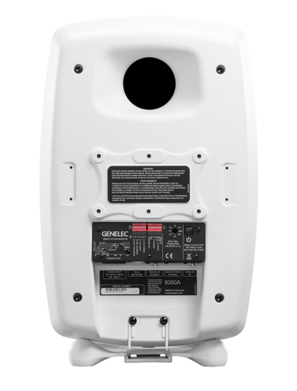 Genelec 8350A SAM Active Studio Monitors in white, rear of unit