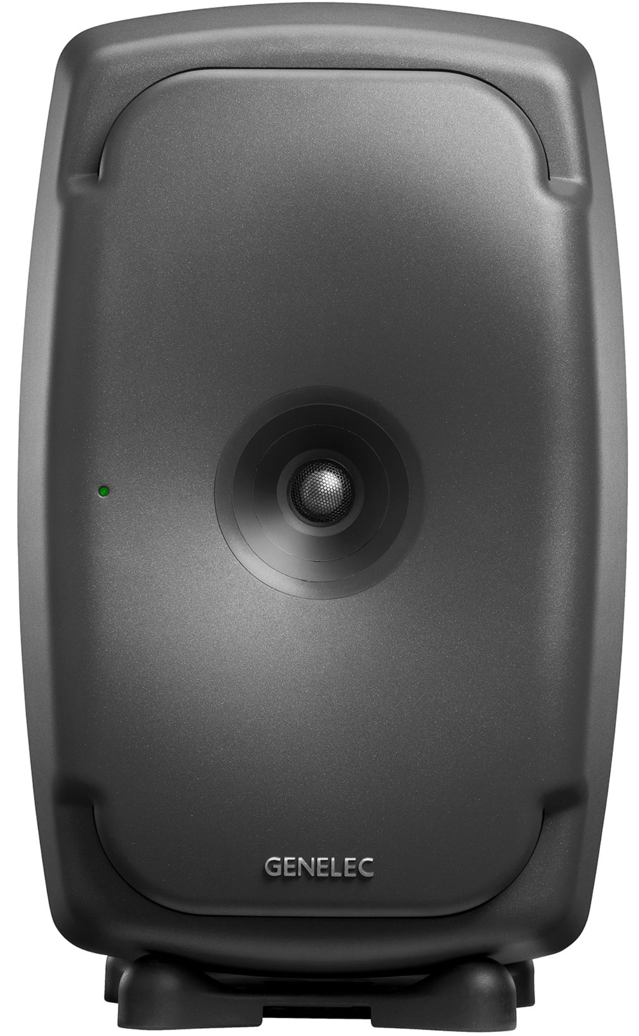 Genelec 8361A SAM Studio Monitors in dark gray.  Front image