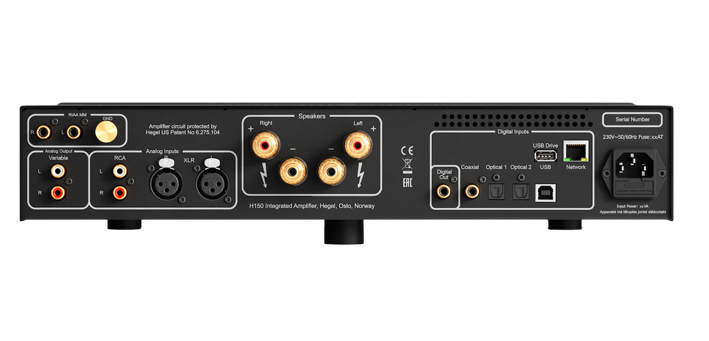 Hegel H150 Streaming Amplifier back