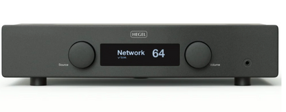 Hegel H120 Integrated Amplifier in Black.  Front of unit