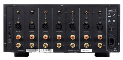 IOTA VX AVXP1 7-Channel Power Amplifier, rear of unit