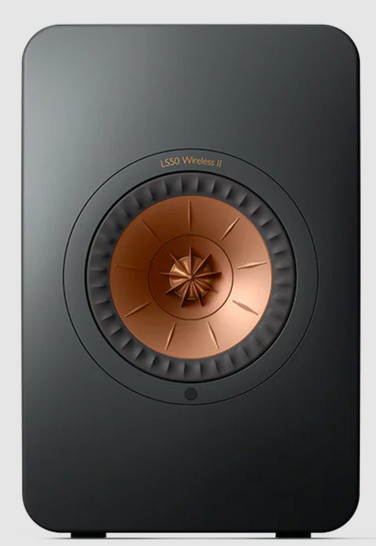 KEF LS50 Wireless II Bookshelf Speakers in Carbon Black - front image