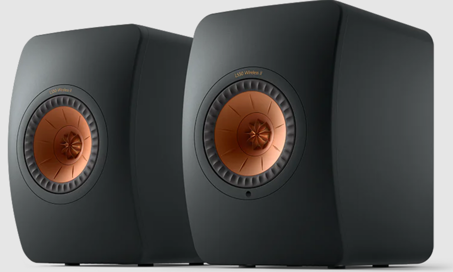 KEF LS50 Wireless II Bookshelf Speakers in Carbon Black - pair image