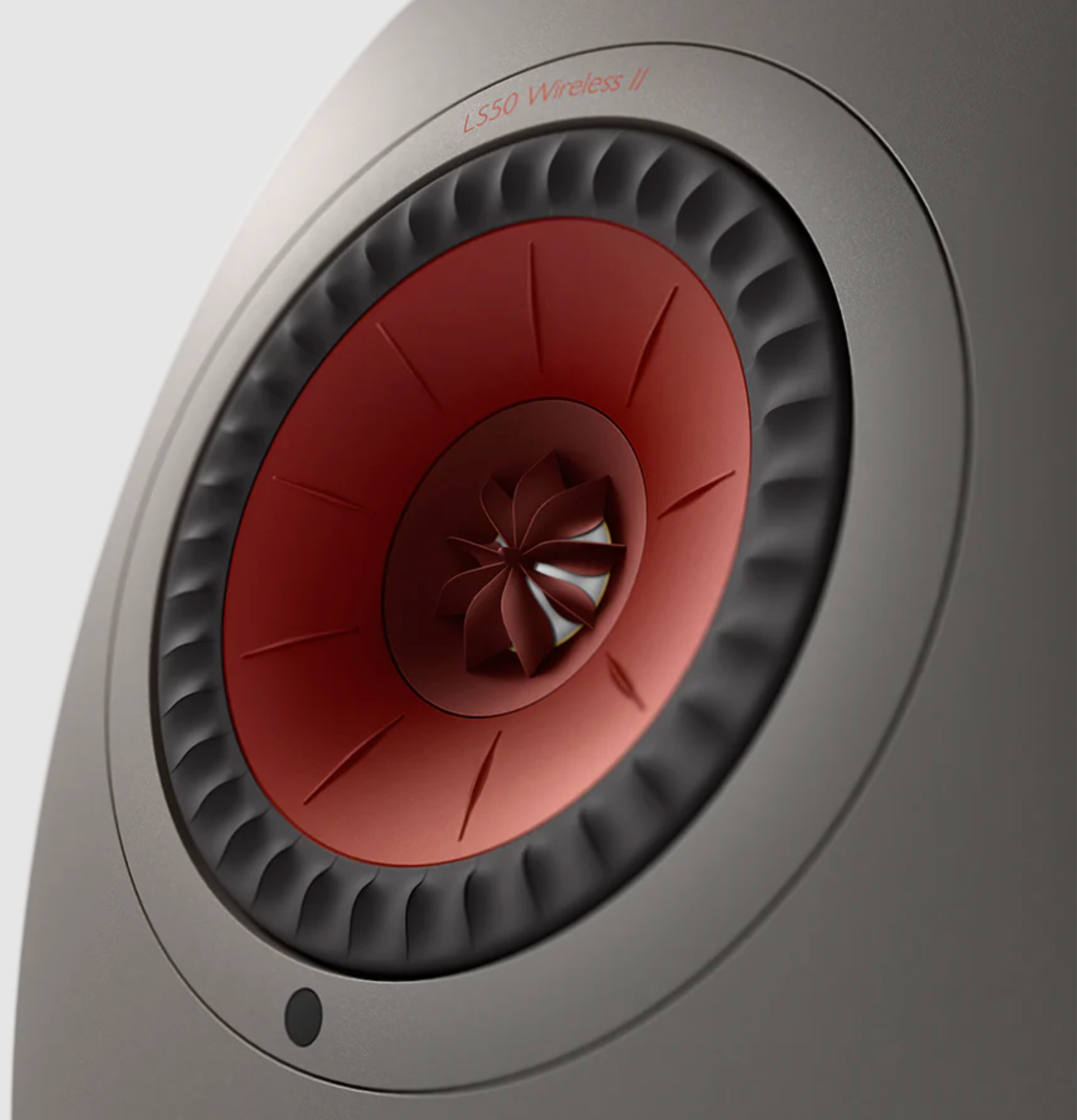KEF LS50 Wireless II Speakers in Titanium Gray - close up