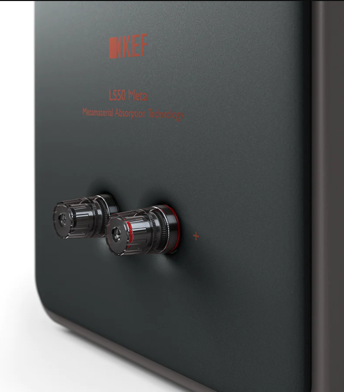 KEF LS50 Meta Passive bookself speakers - Rear image in titanium