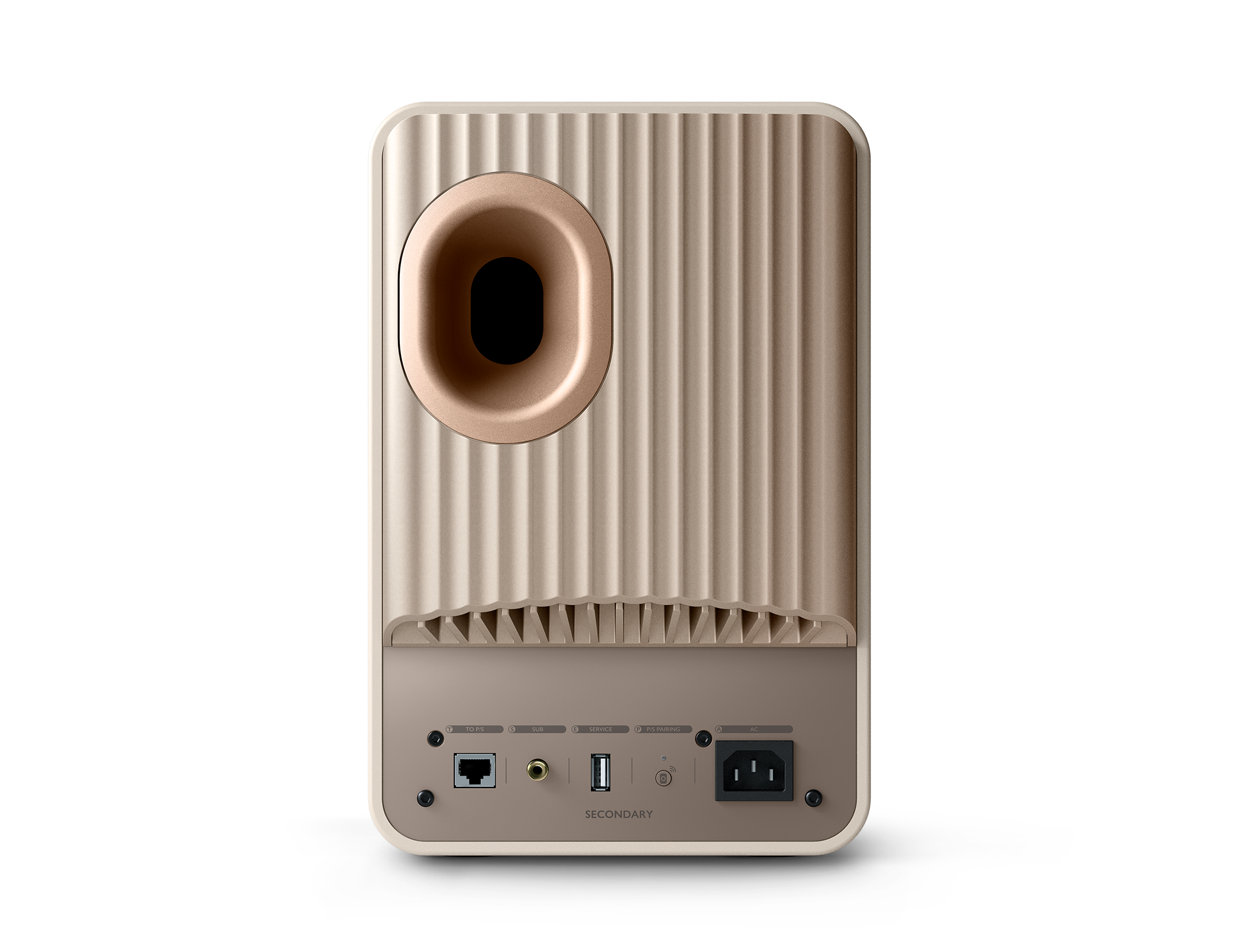 KEF LS50 Wireless II Speakers in Sand Shell individual speaker, back