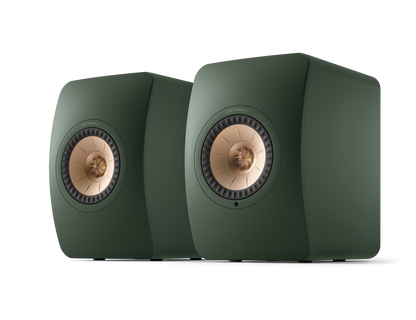 KEF LS50 Wireless II Speakers in Moss Green pair