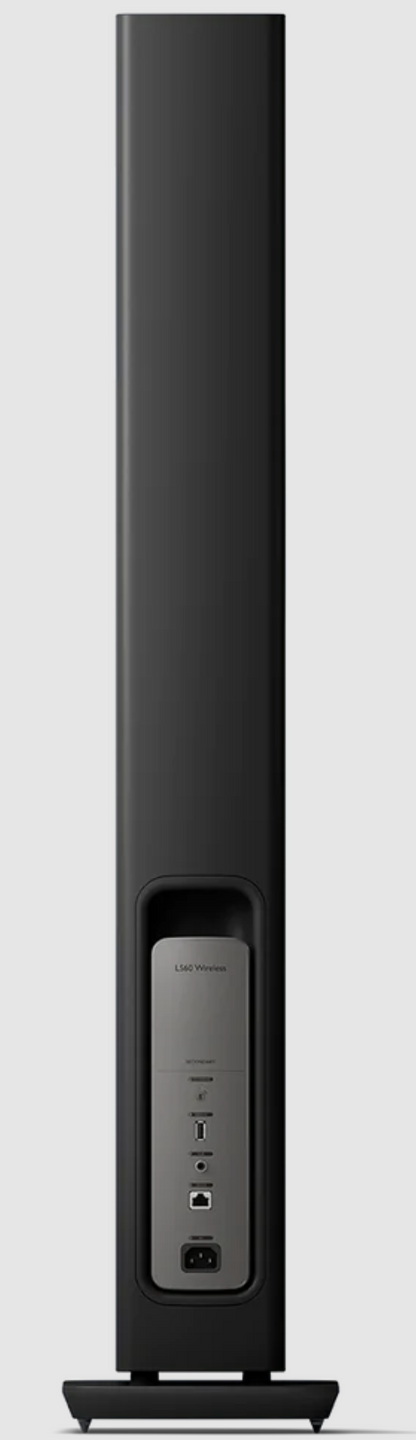 KEF LS60 Wireless Floorstanding Speakers Speakers in Carbon Black - back mage