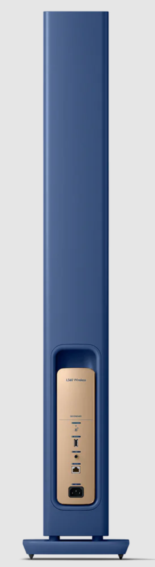 KEF LS60 Wireless Floorstanding Speakers Speakers in Royal Blue. Individual speaker back image