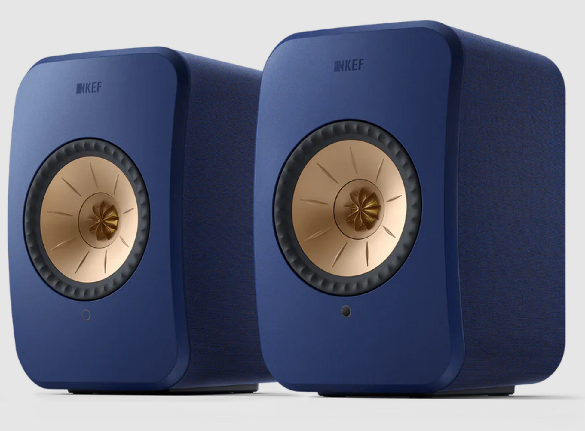 KEF LSX II Wireless Powered Bookshelf Speakers in Cobalt Blue, Front Image