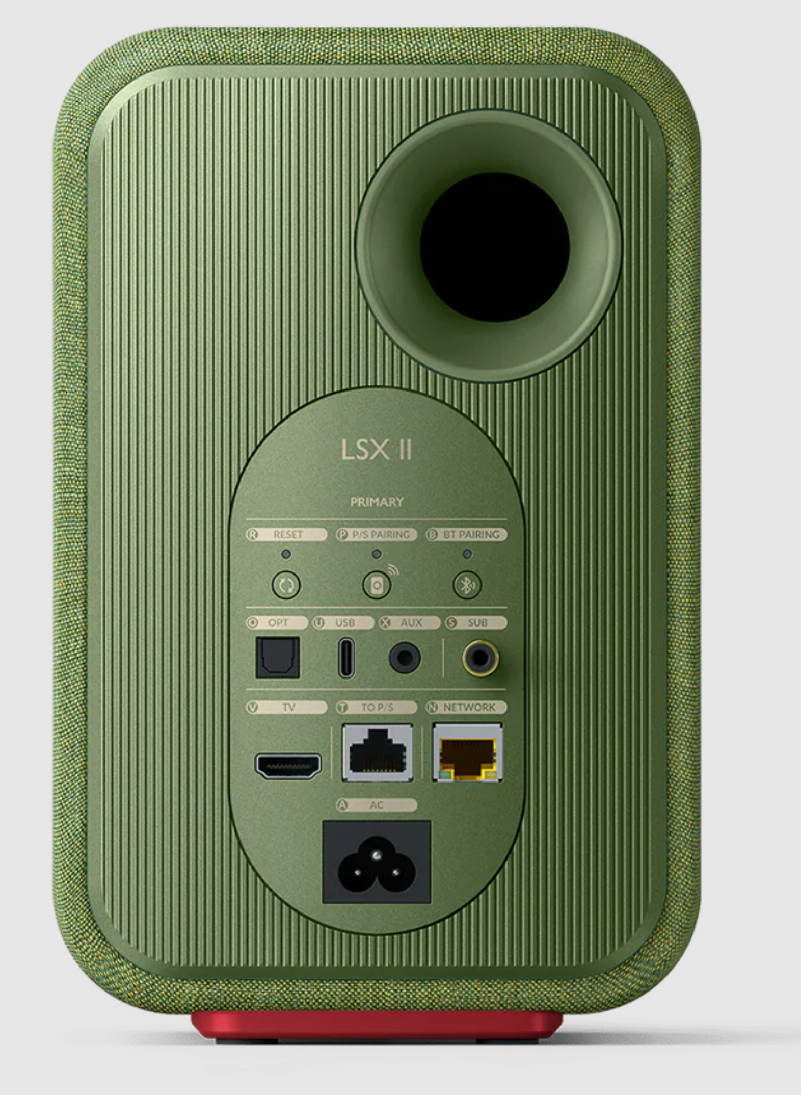 KEF LSX II Wireless Powered Bookshelf Speakers Back in Olive Green