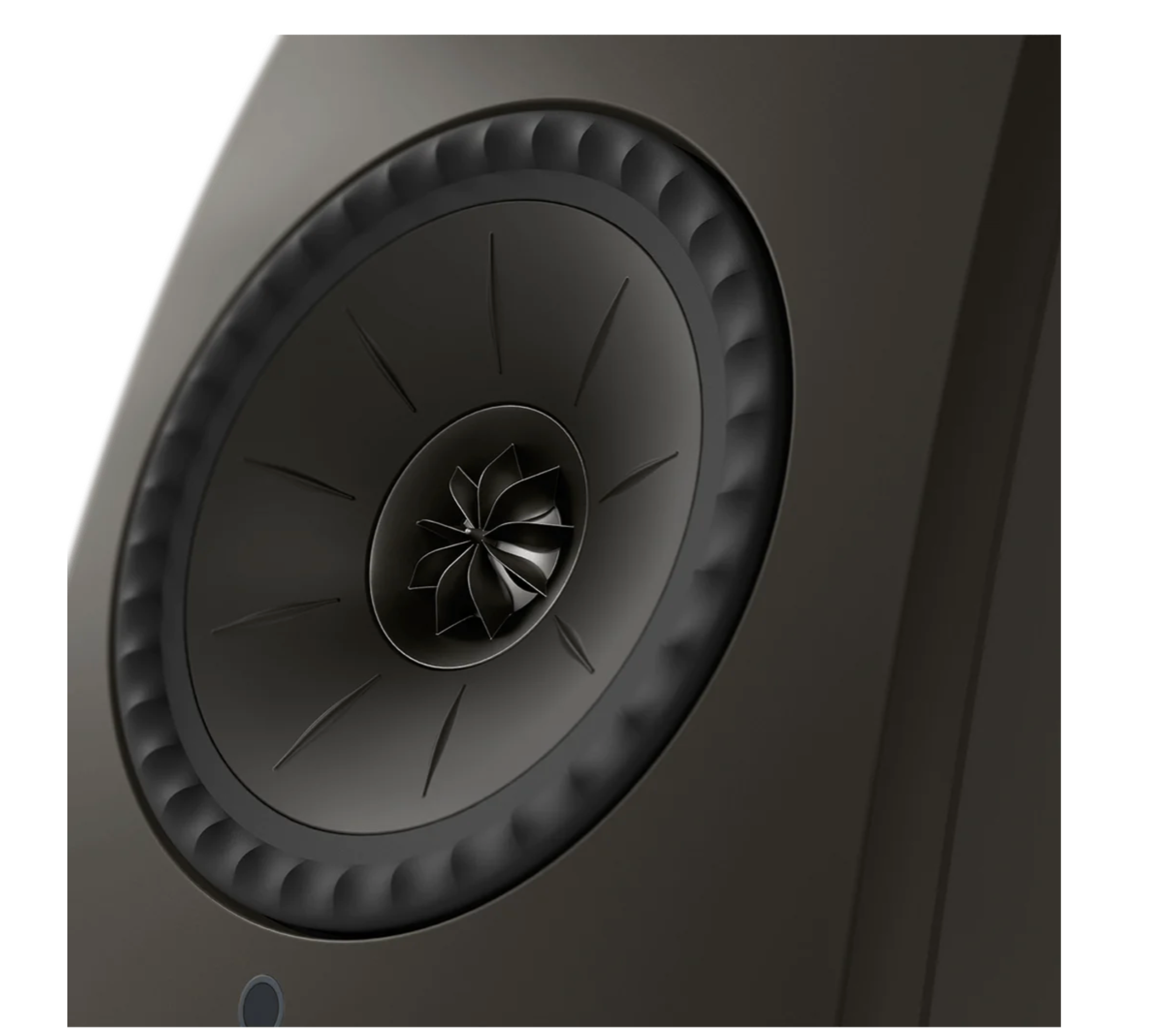 KEF LSX II LT Wireless Bookshelf Speakers  in Graphite Gray. Tweeter