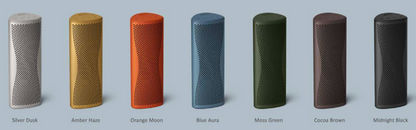KEF Muo Portable Bluetooth Speaker range of colours, vertical lineup