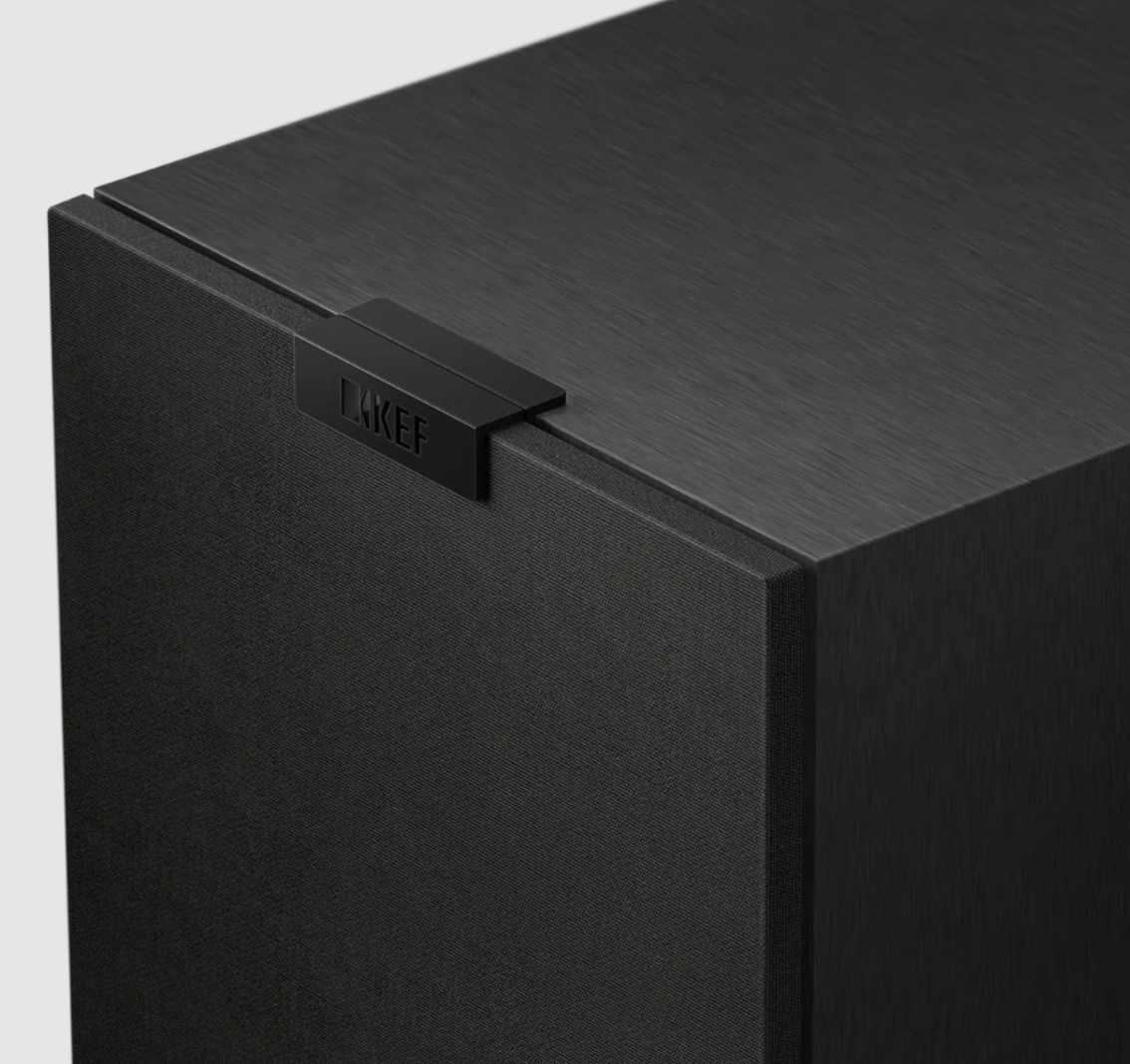 KEF Q3 Meta 2-way Bookshelf Speakers in Satin Black, with grille