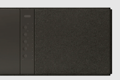 KEF XIO Soundbar in Slate black, closeup