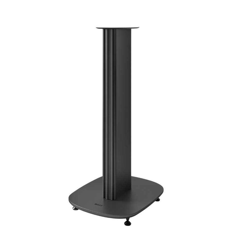 KEF S-Luxe Floor Stand in slate grey.  Individual Stand shown