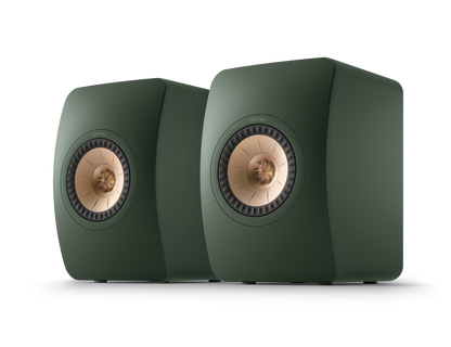 KEF LS50 Meta Passive Speakers in Moss Green pair, front