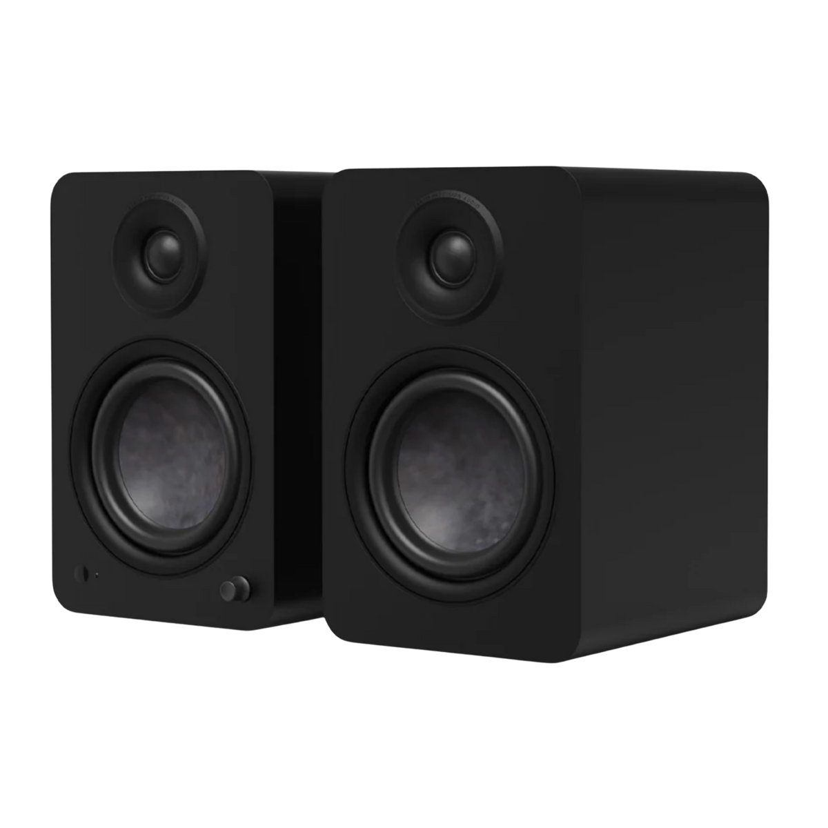 Kanto Audio YU6 2nd Generation 200W Active Speakers in Black, angled