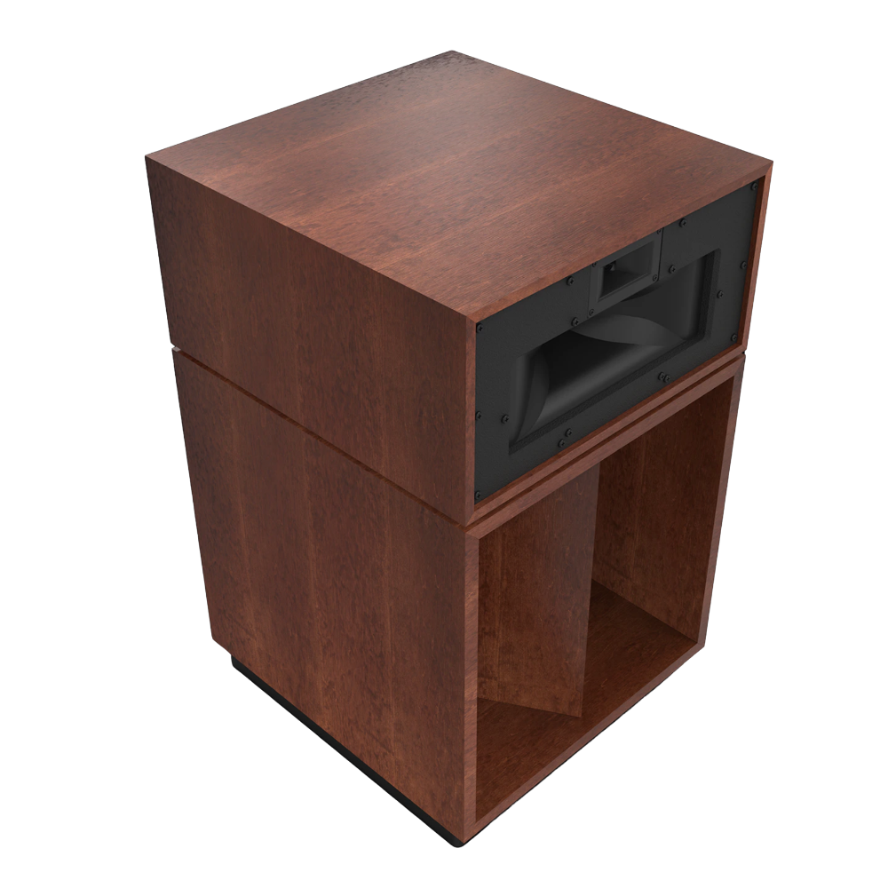 Klipsch La Scala AL6 Floorstanding Speakers in American Auburn.  Individual Speaker angled without grille