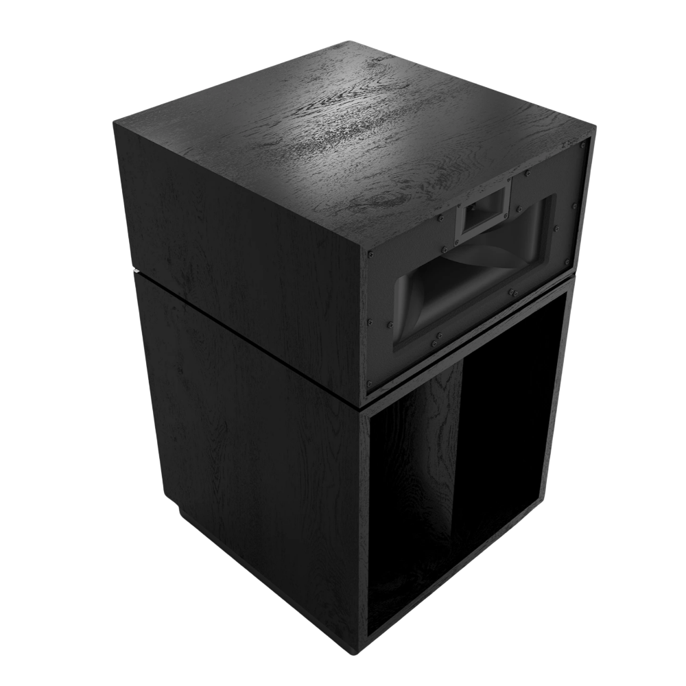 Klipsch La Scala AL6 Floorstanding Speakers in Black Ash.  Individual Speaker angled without grille