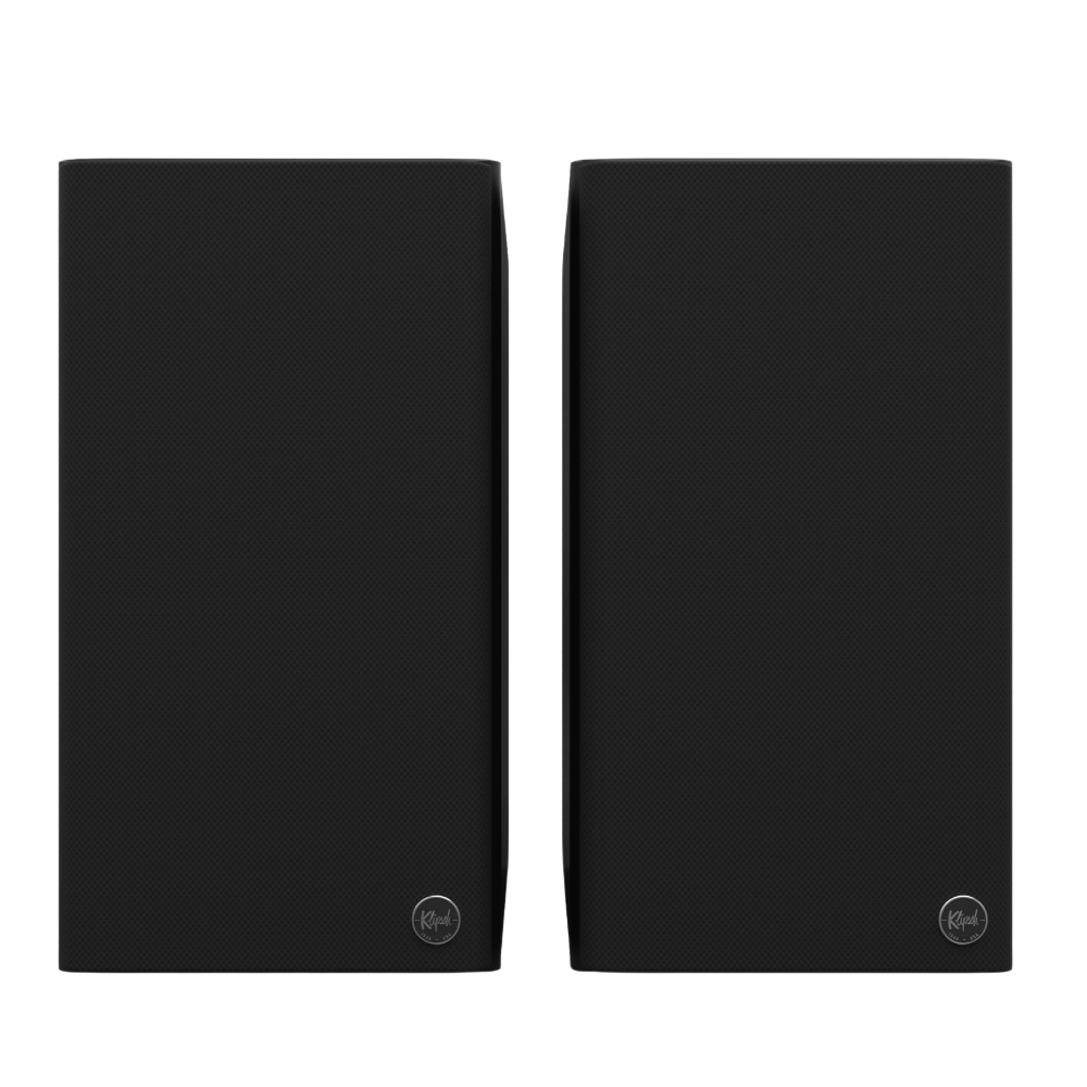 Klipsch The Sevens II Powered Speaker Pair in Ebony, front with grille