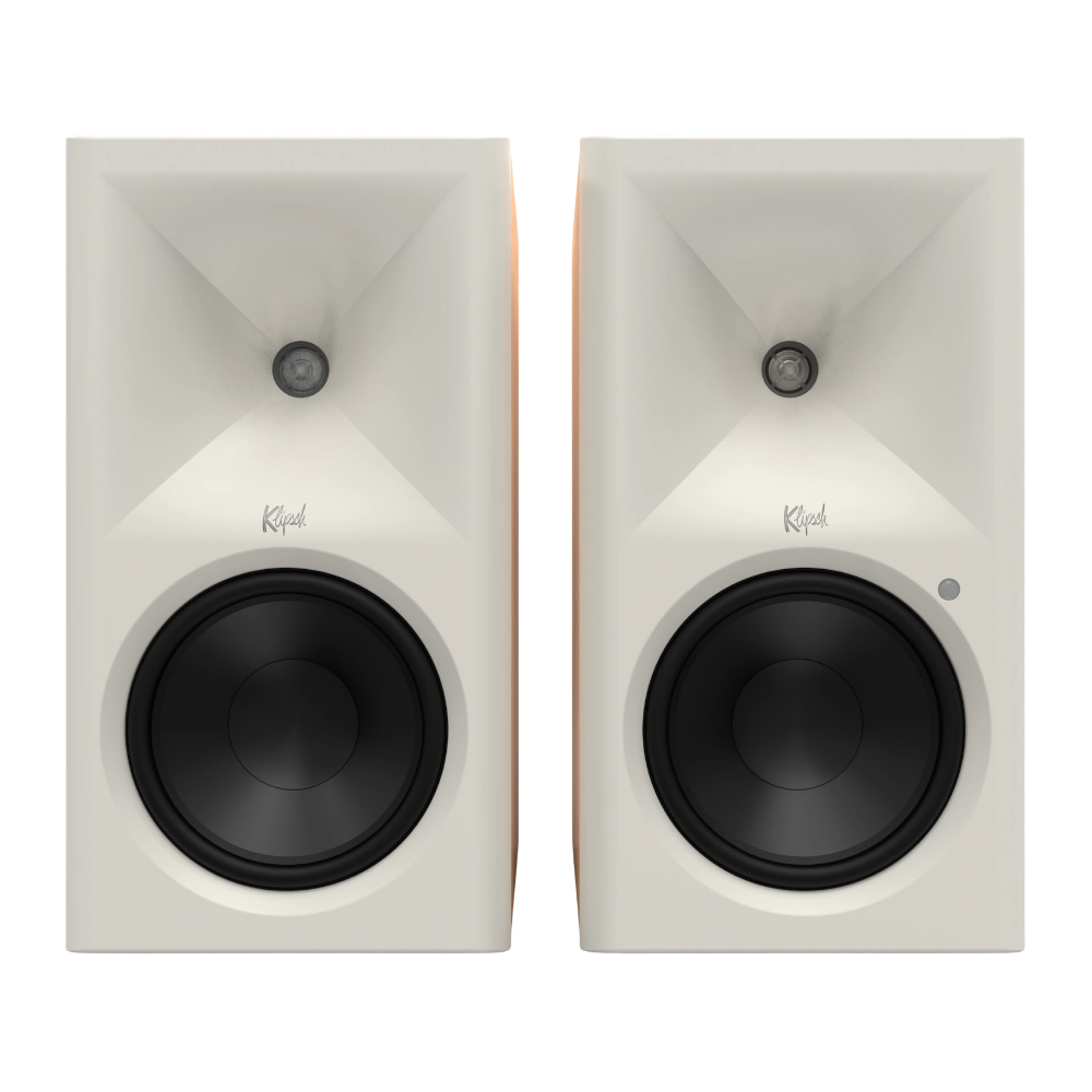 Klipsch The Sevens II Powered Speaker Pair in Red Oak, front without grille