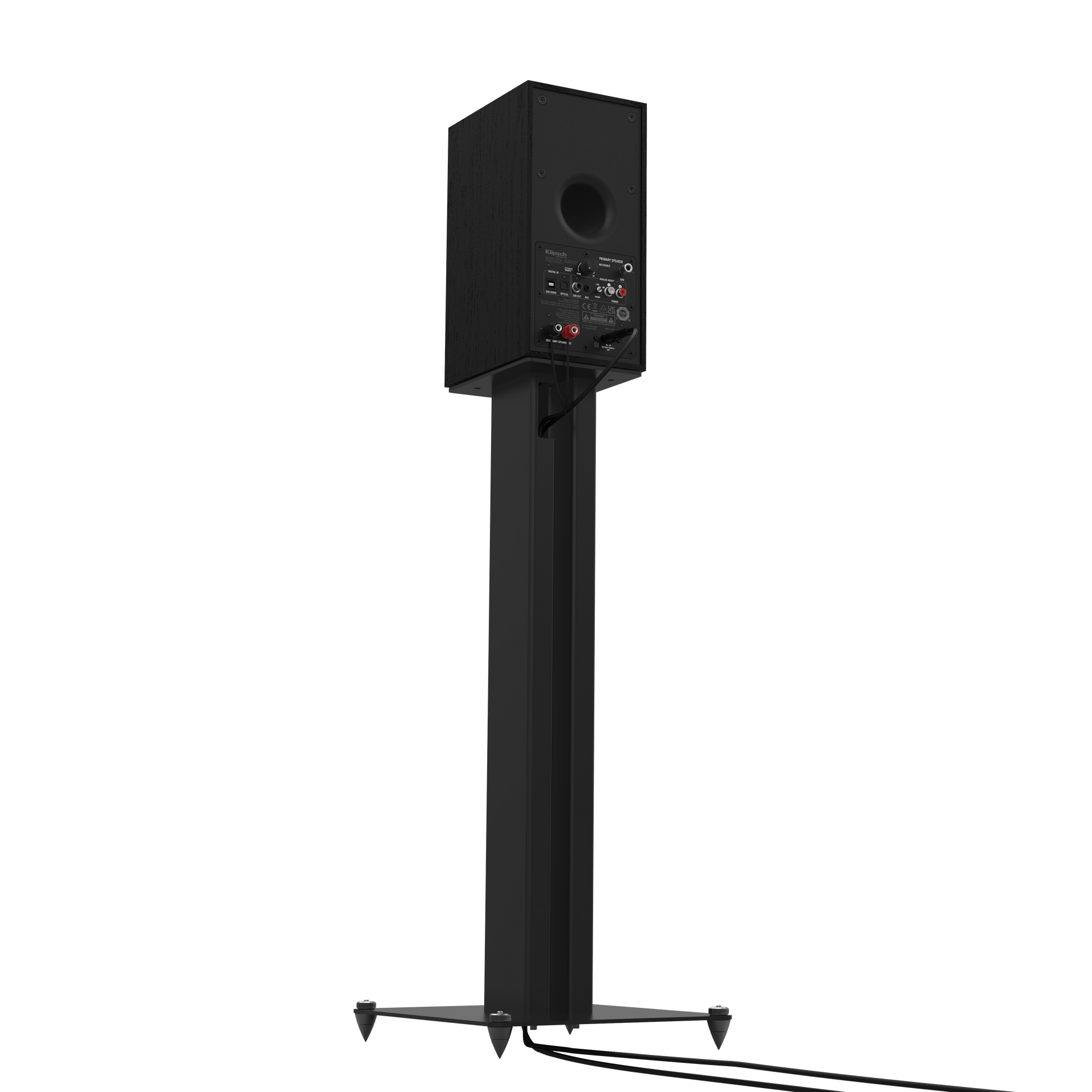 Klipsch KS28 inch speaker stands; Compatible  with The Nines, The Sevens & RP-600M II. Cord management image