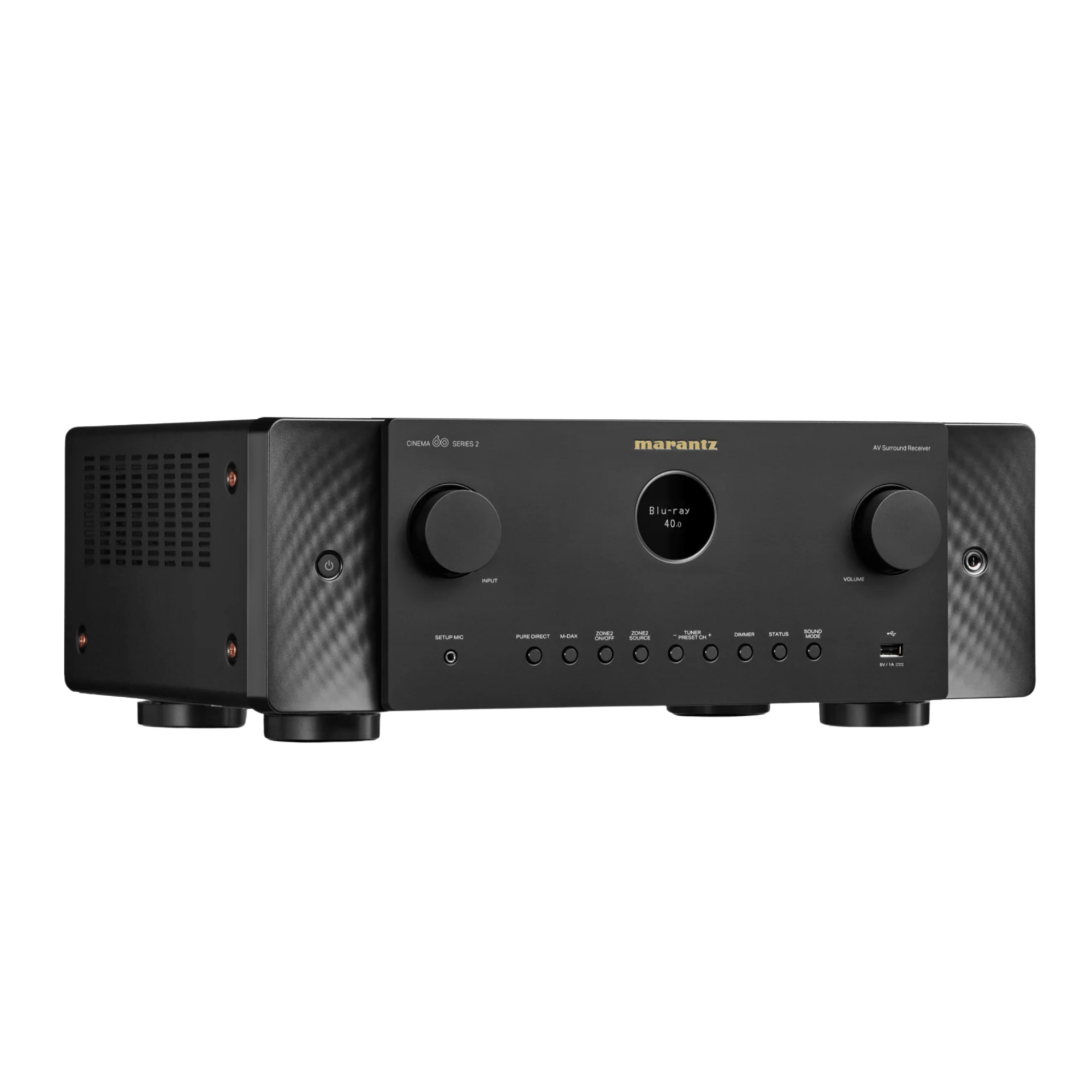  Marantz Cinema 60 Series 2 AV Receiver in Black, angled to the right