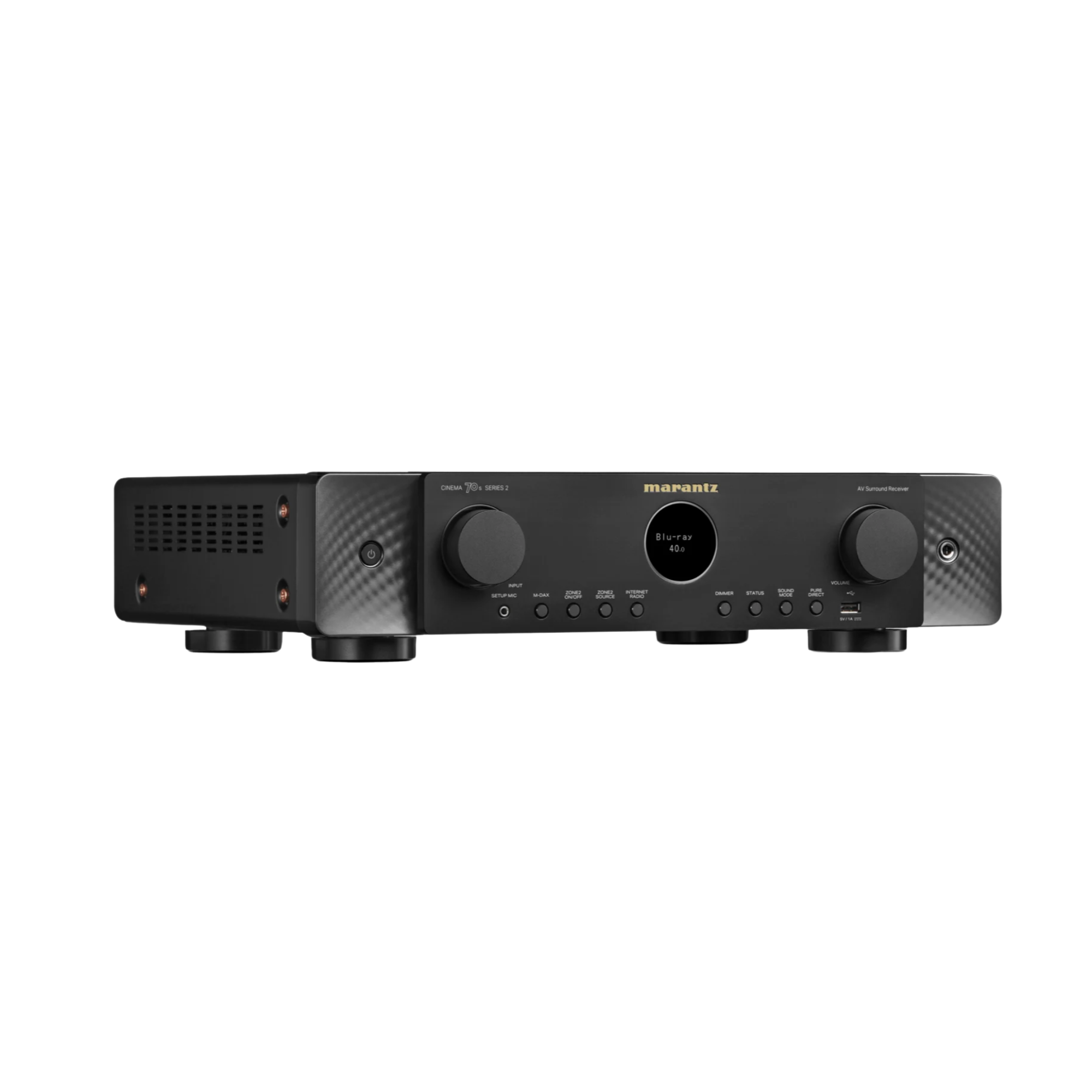 Marantz Cinema 70 Series 2 AV Receiver, black angled right